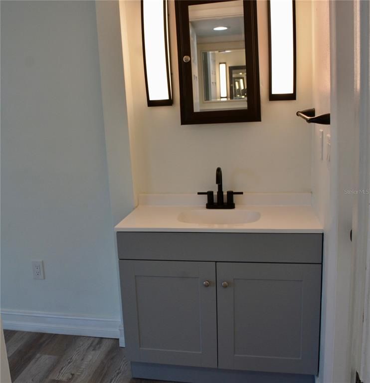 Bathroom, Dual Sink Vanities, Interior, Wood Texture Flooring