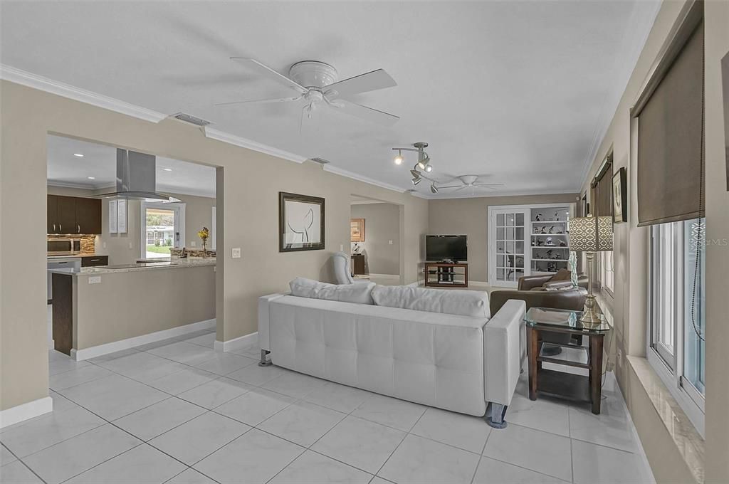 Interior, Kitchen, Living room, Recessed Lighting