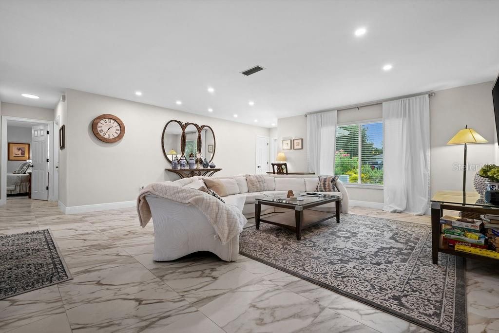 Interior, Living room, Marble, Recessed Lighting