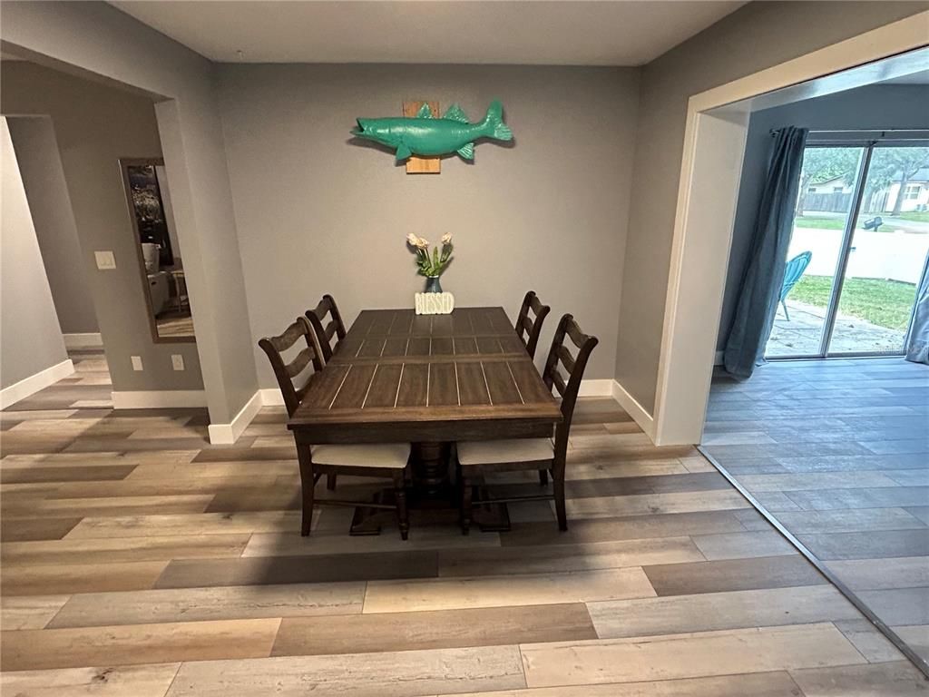 Dining room, Interior, Wood Texture Flooring