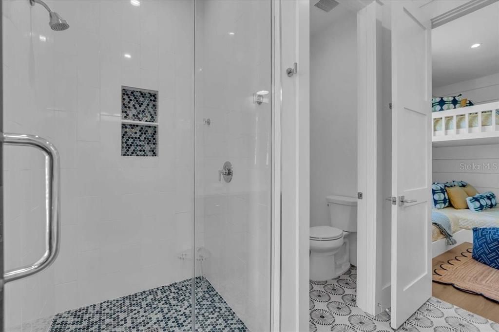 Bathroom, Bedroom, Glass Shower, Interior, Recessed Lighting