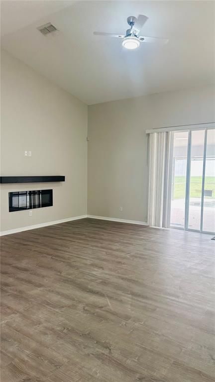 Empty room, Fireplace, Interior, Wood Texture Flooring