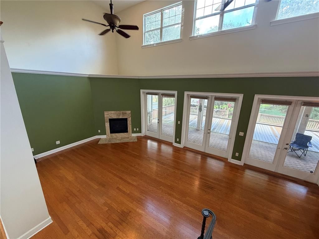 Empty room, Fireplace, Interior, Wood Texture Flooring