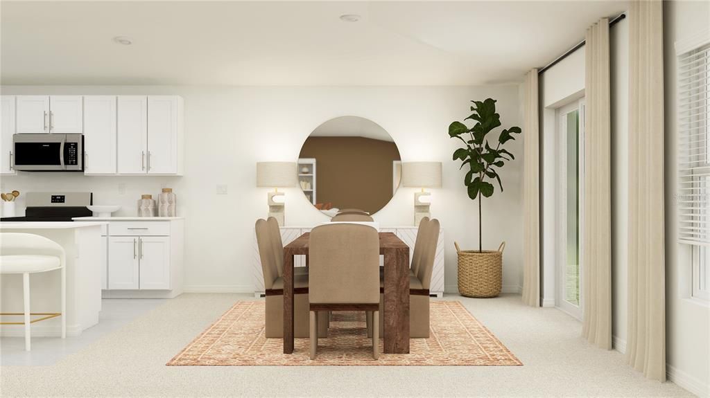 Dining room, Interior, Kitchen