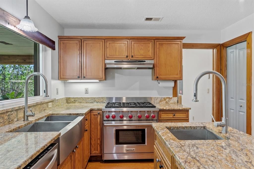 Interior, Kitchen, Pendant Lights, Stainless Steel Appliances, Wood Texture Flooring