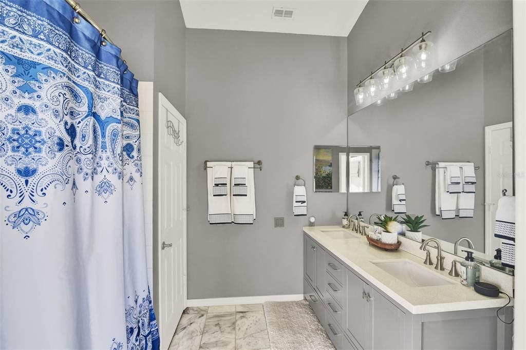 Bathroom, Dual Sink Vanities, Interior, Marble