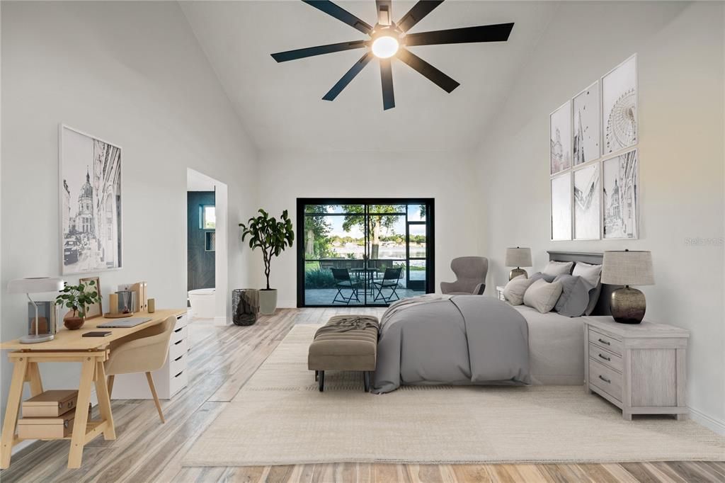 Bedroom, Home Office, Interior, Wood Texture Flooring