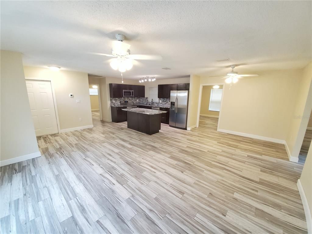 Interior, Kitchen, Wood Texture Flooring
