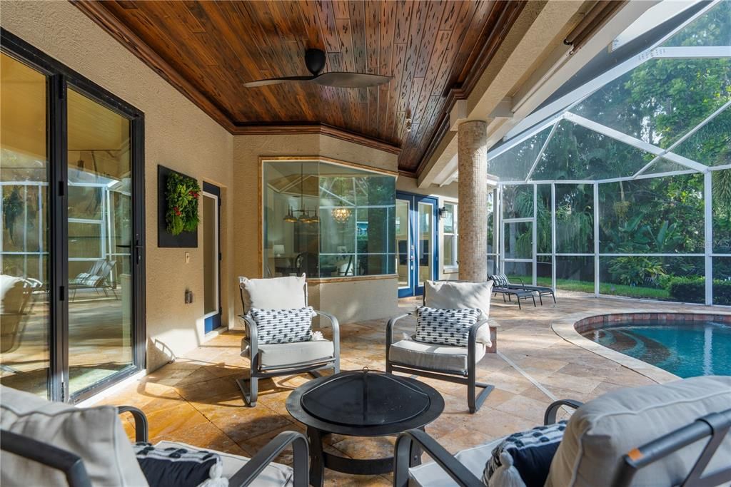 Interior, Pool, Sun Room, Wooden Ceilings
