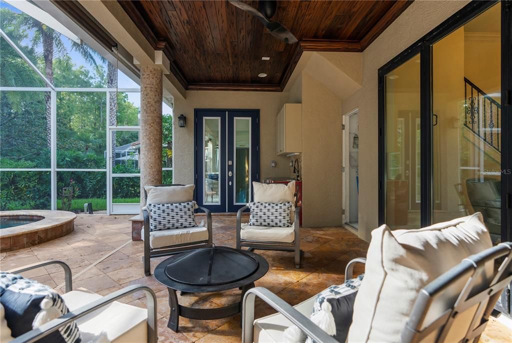 Interior, Recessed Lighting, Sun Room, Wooden Ceilings
