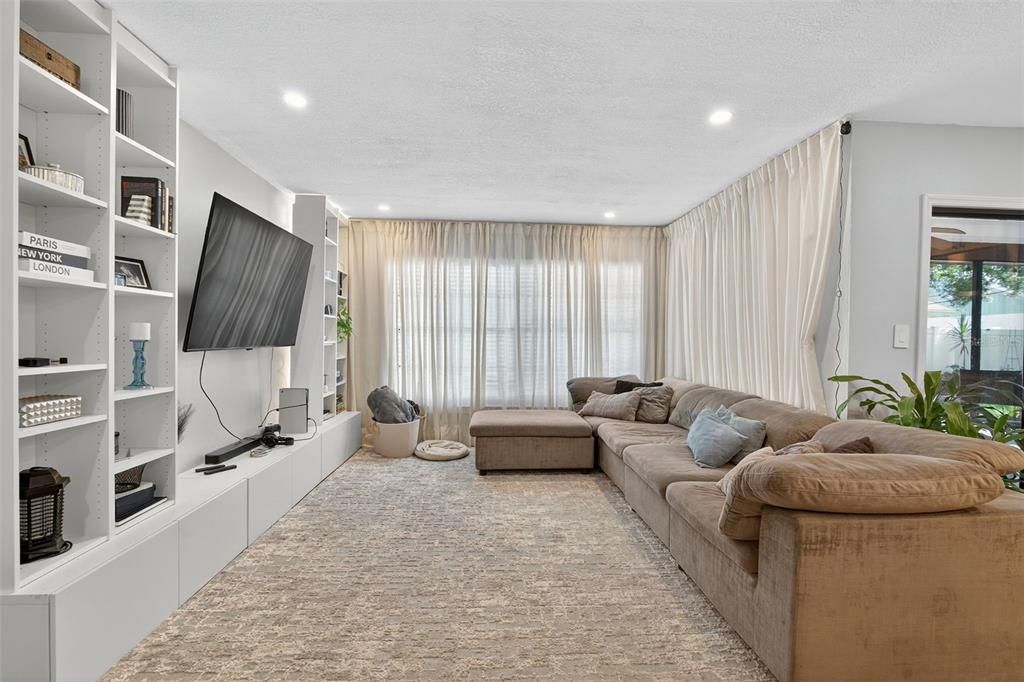 Interior, Living room, Recessed Lighting