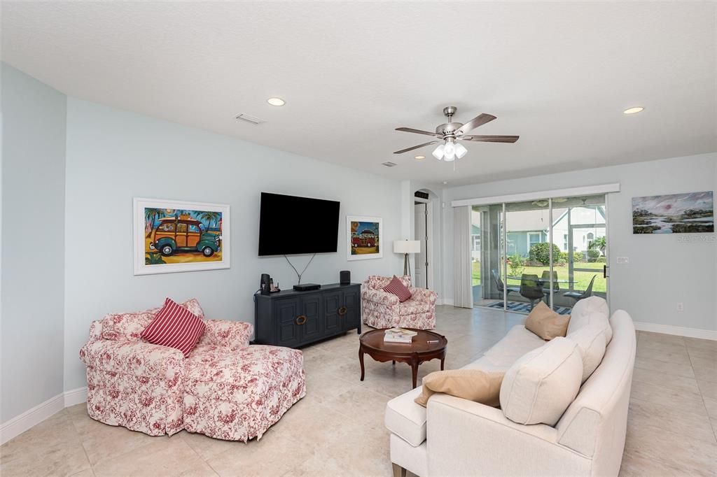Interior, Living room, Recessed Lighting
