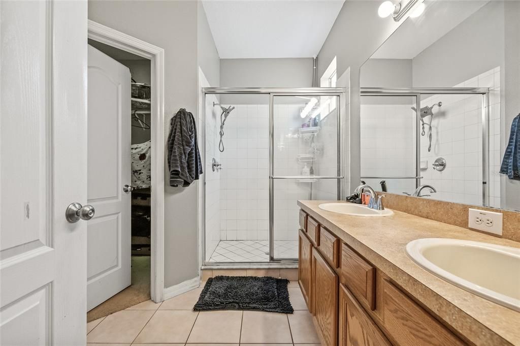Bathroom, Dual Sink Vanities, Glass Shower, Interior