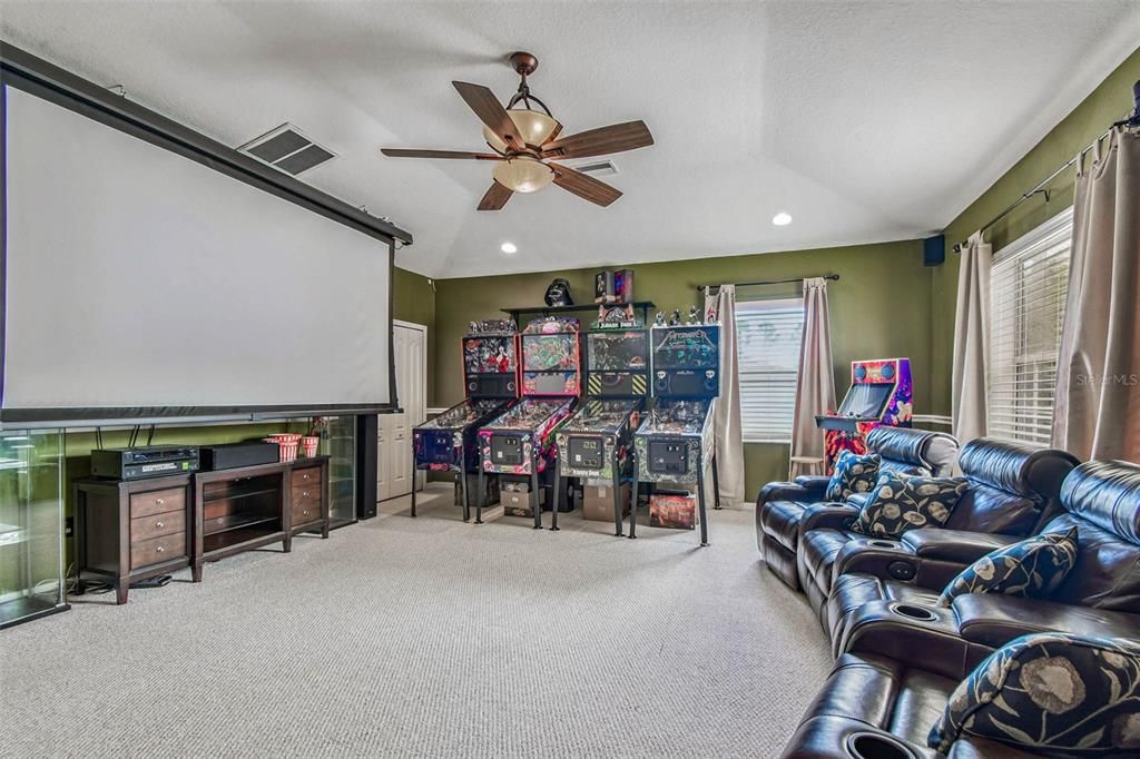 Home Theatre Room, Interior, Recessed Lighting