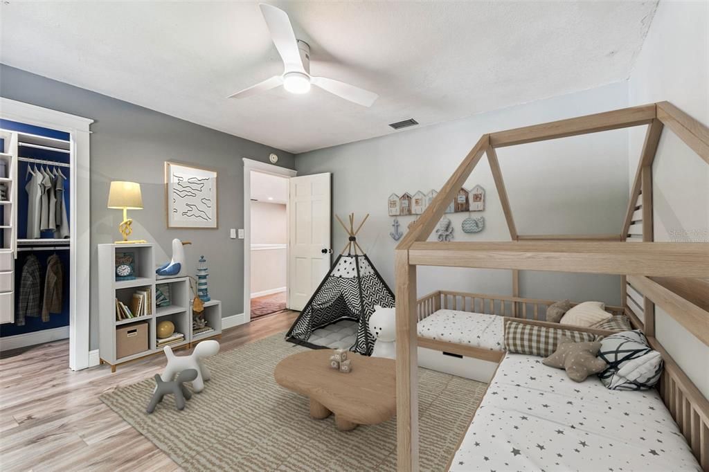 Bedroom, Interior, Wood Texture Flooring