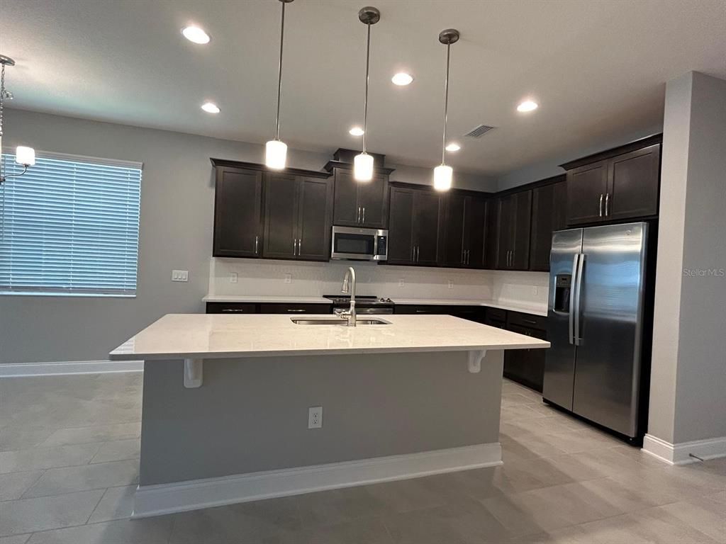 Interior, Kitchen, Pendant Lights, Recessed Lighting, Stainless Steel Appliances