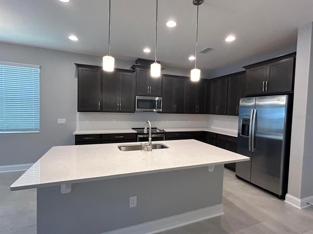 Interior, Kitchen, Pendant Lights, Recessed Lighting, Stainless Steel Appliances