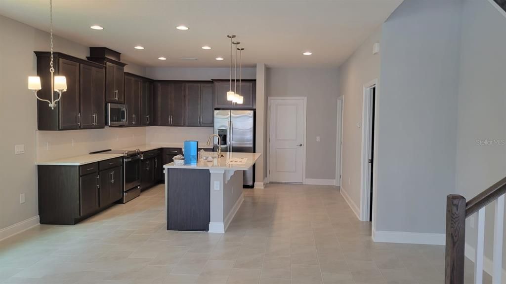 Interior, Kitchen, Pendant Lights, Recessed Lighting, Stainless Steel Appliances