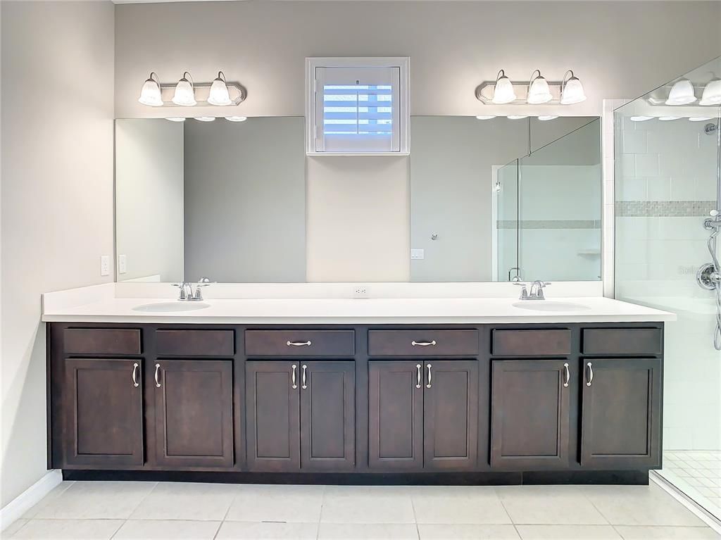 Bathroom, Dual Sink Vanities, Glass Shower, Interior