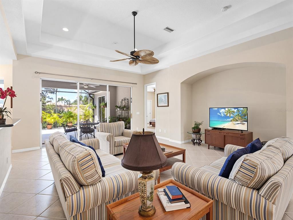 Interior, Living room, Recessed Lighting