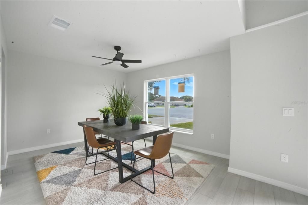 Dining room, Interior, Wood Texture Flooring