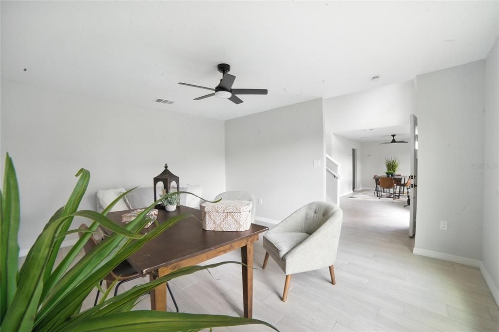 Dining room, Interior, Wood Texture Flooring