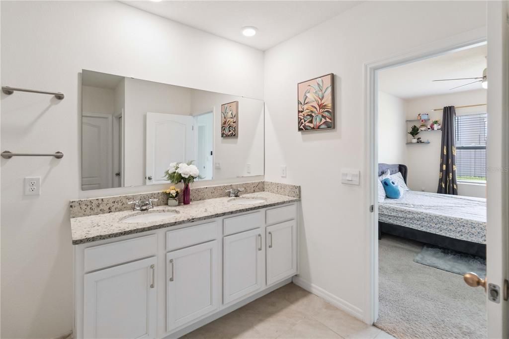 Bathroom, Bedroom, Dual Sink Vanities, Interior, Recessed Lighting