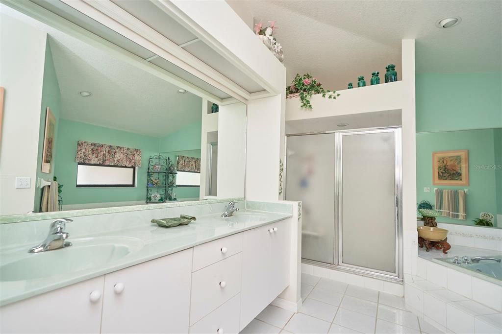 Bathroom, Dual Sink Vanities, Glass Shower, Interior