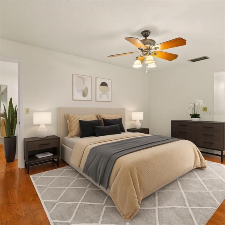 Bedroom, Interior, Wood Texture Flooring