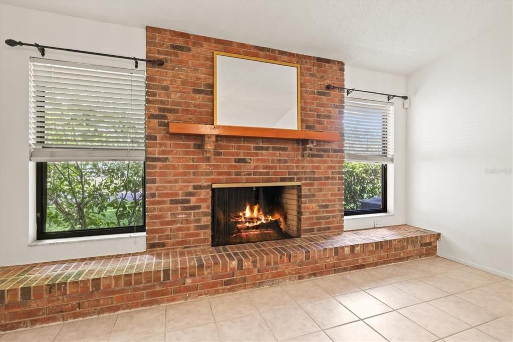 Fireplace, Interior, Stone Walls