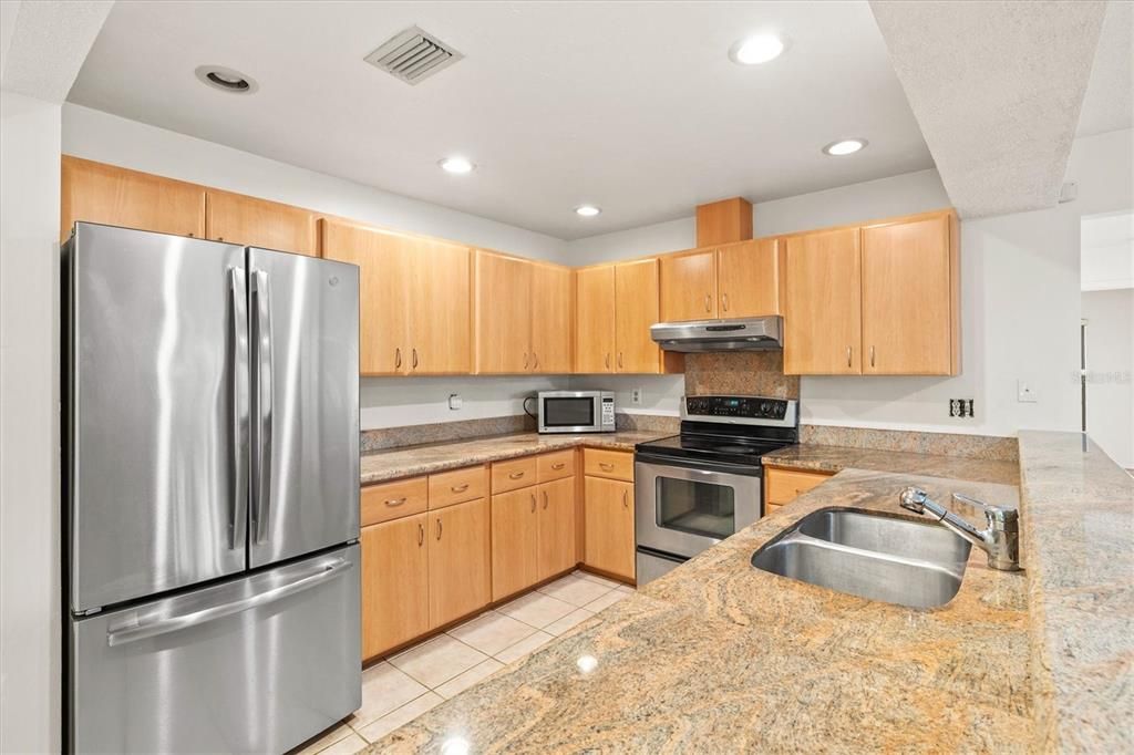 Interior, Kitchen, Recessed Lighting, Stainless Steel Appliances
