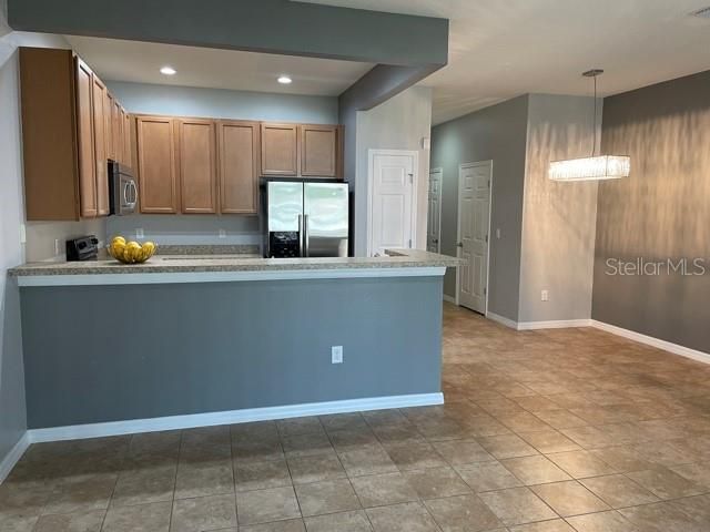 Interior, Kitchen, Pendant Lights, Recessed Lighting, Stainless Steel Appliances