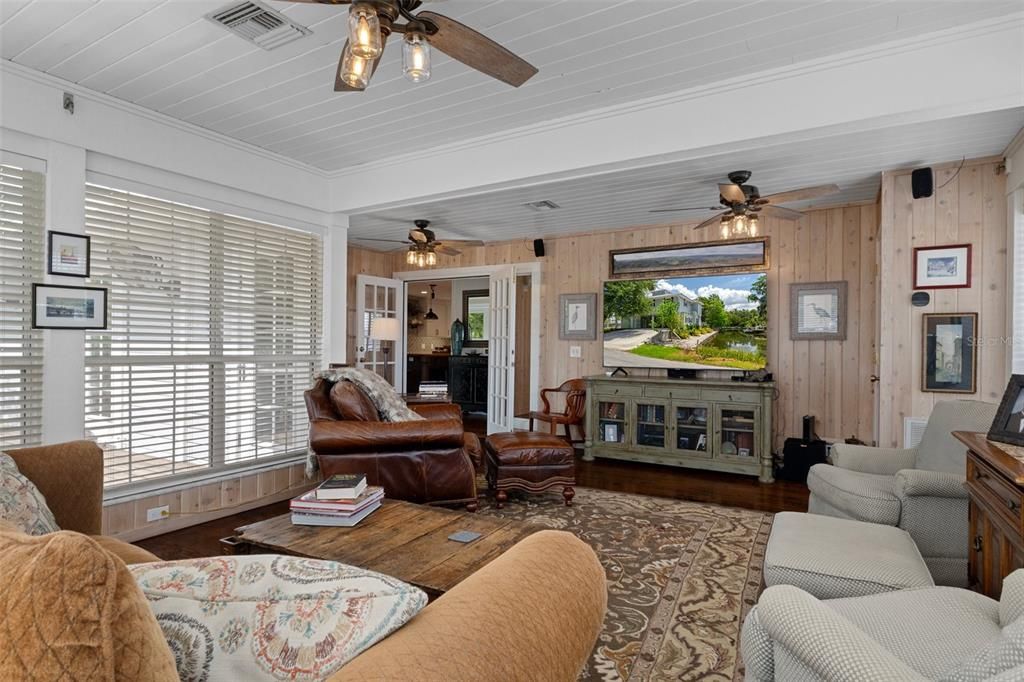 Interior, Living room, Wood Texture Flooring, Wooden Walls