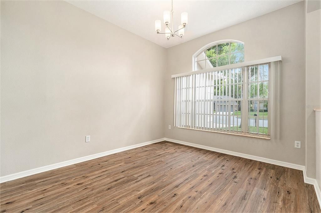 Chandelier, Empty room, Interior, Wood Texture Flooring