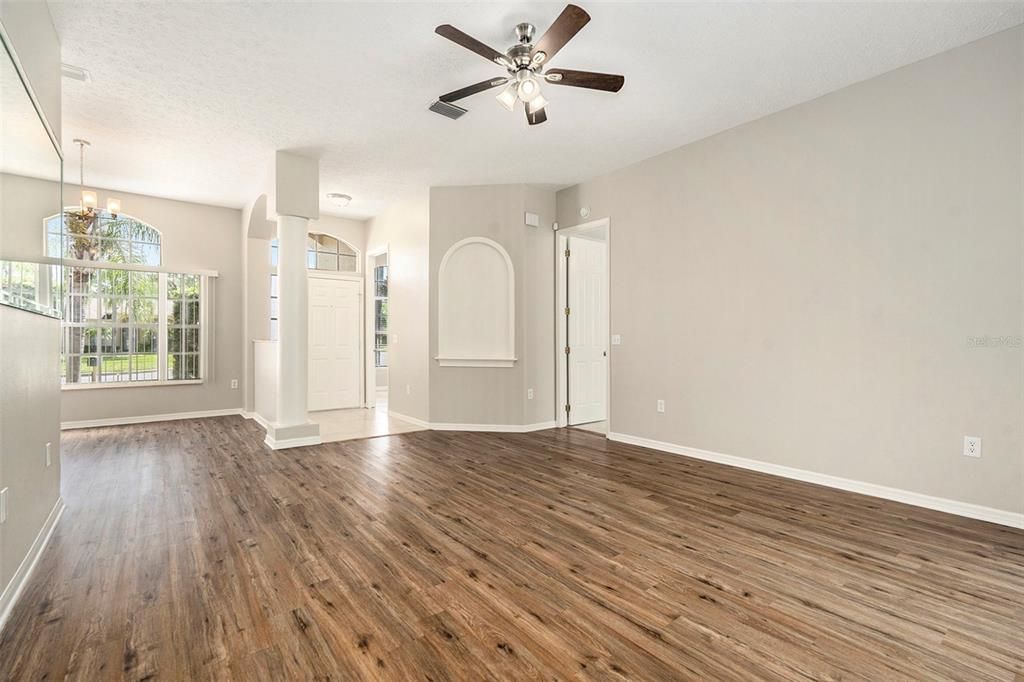 Empty room, Interior, Wood Texture Flooring