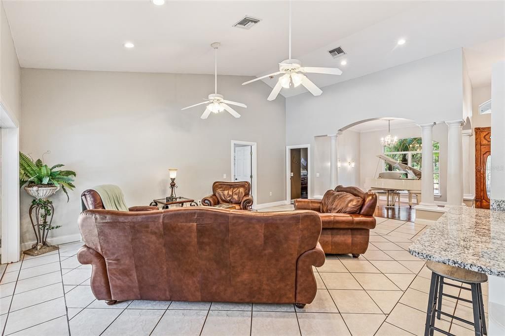 Chandelier, Interior, Living room, Recessed Lighting