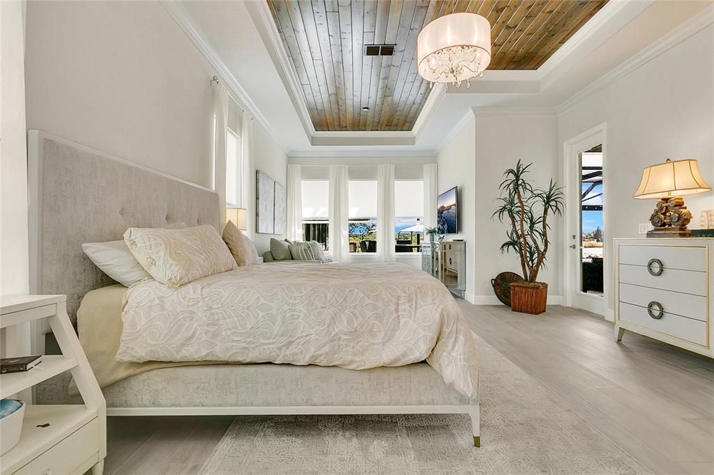 Bedroom, Interior, Wooden Ceilings, Wood Texture Flooring