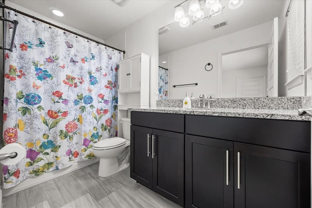Bathroom, Interior, Recessed Lighting, Wood Texture Flooring
