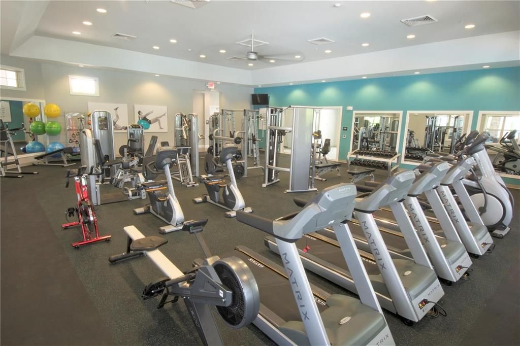 Fitness Equipment, Gym, Interior, Recessed Lighting