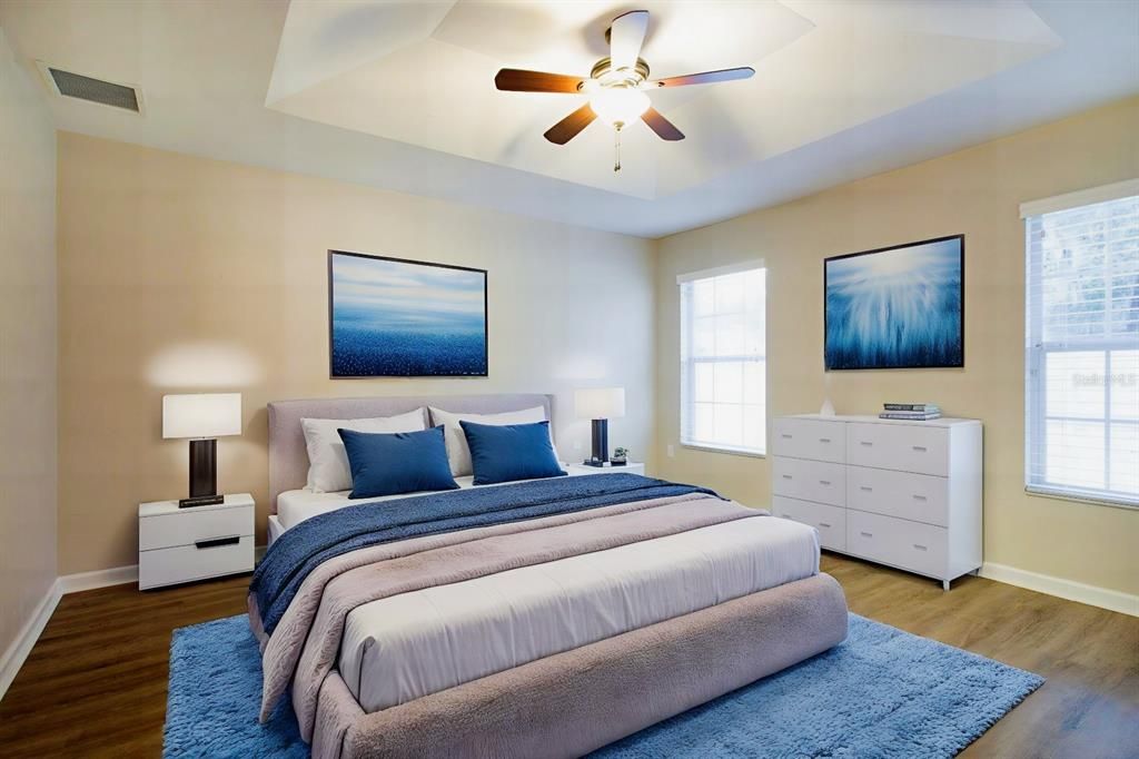 Bedroom, Interior, Wood Texture Flooring