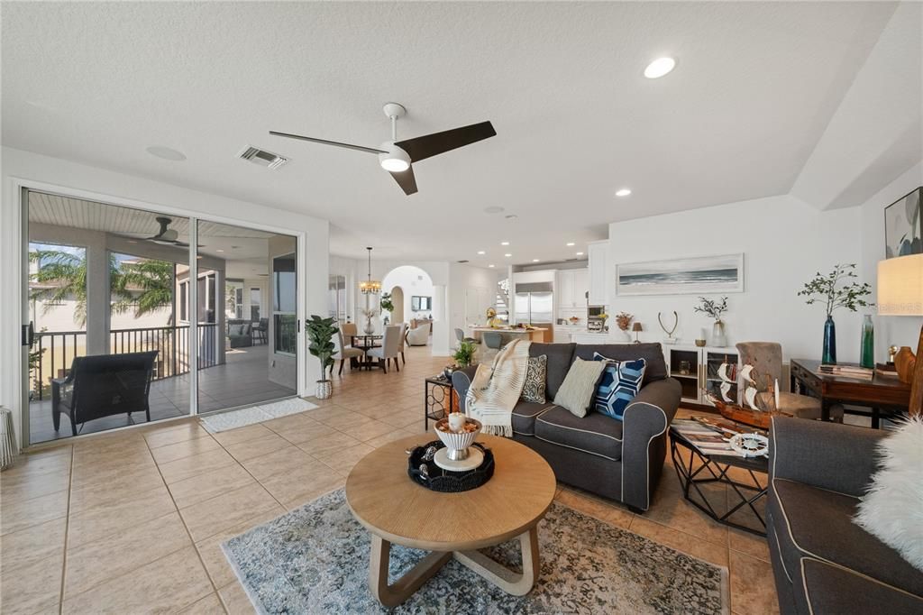 Dining room, Interior, Kitchen, Living room, Pendant Lights, Recessed Lighting