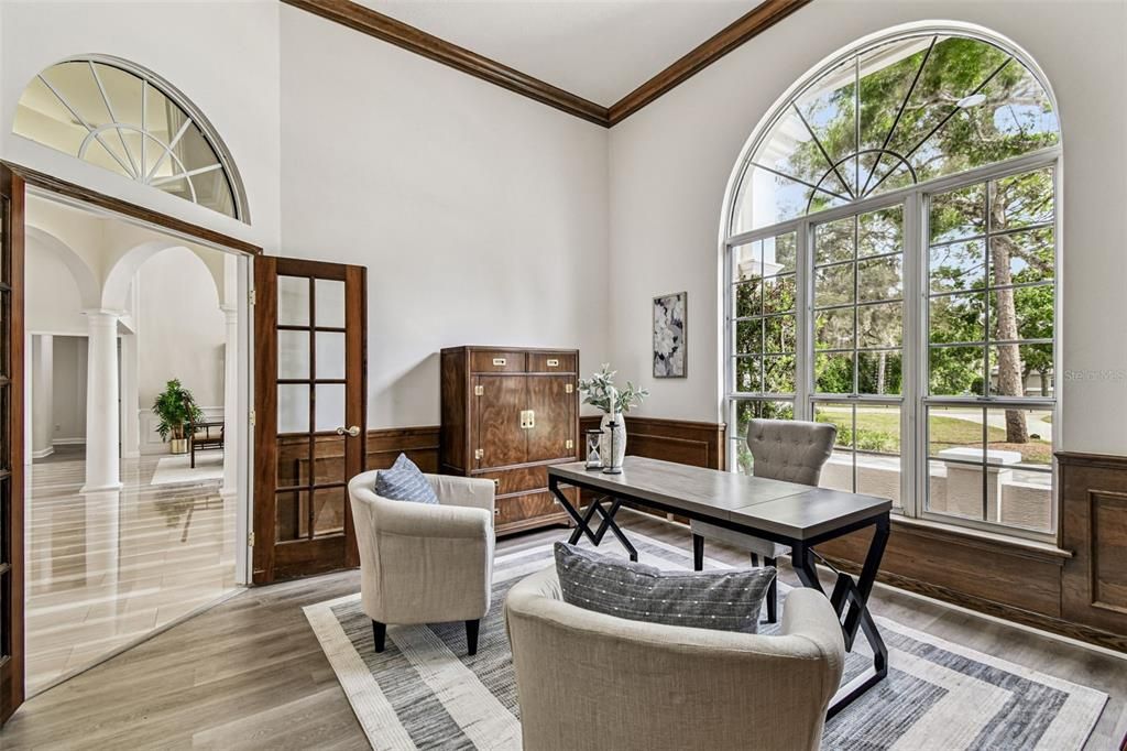 Home Office, Interior, Wood Texture Flooring