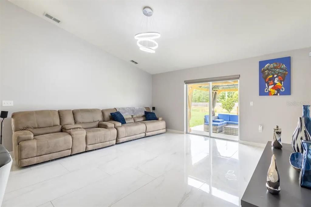 Interior, Living room, Marble, Pendant Lights