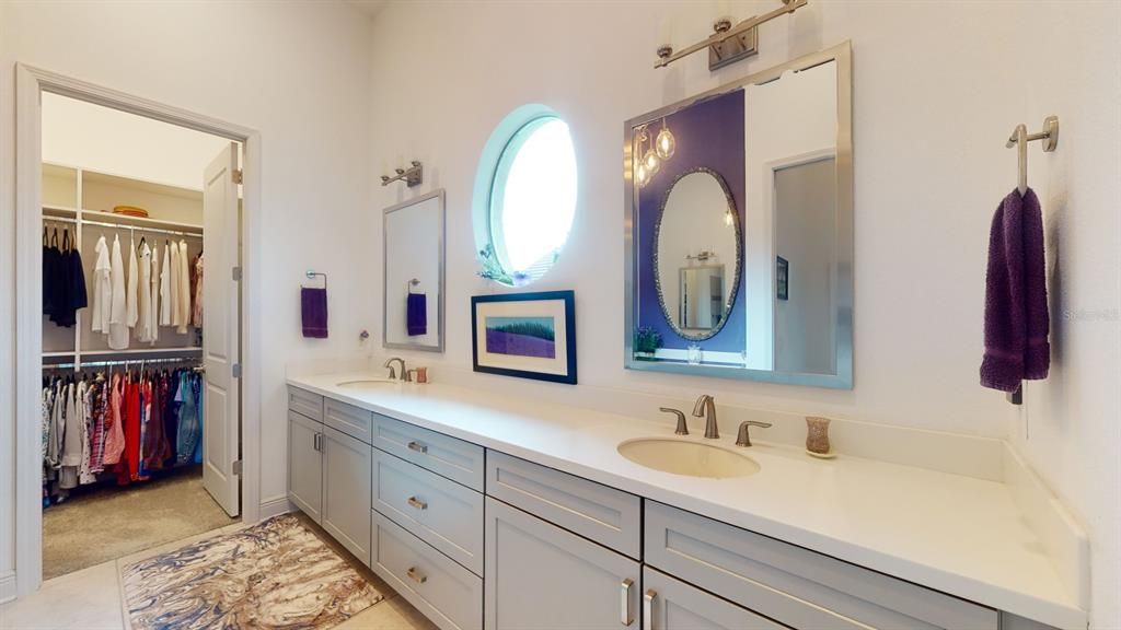 Bathroom, Dual Sink Vanities, Interior, Walk-in Closets