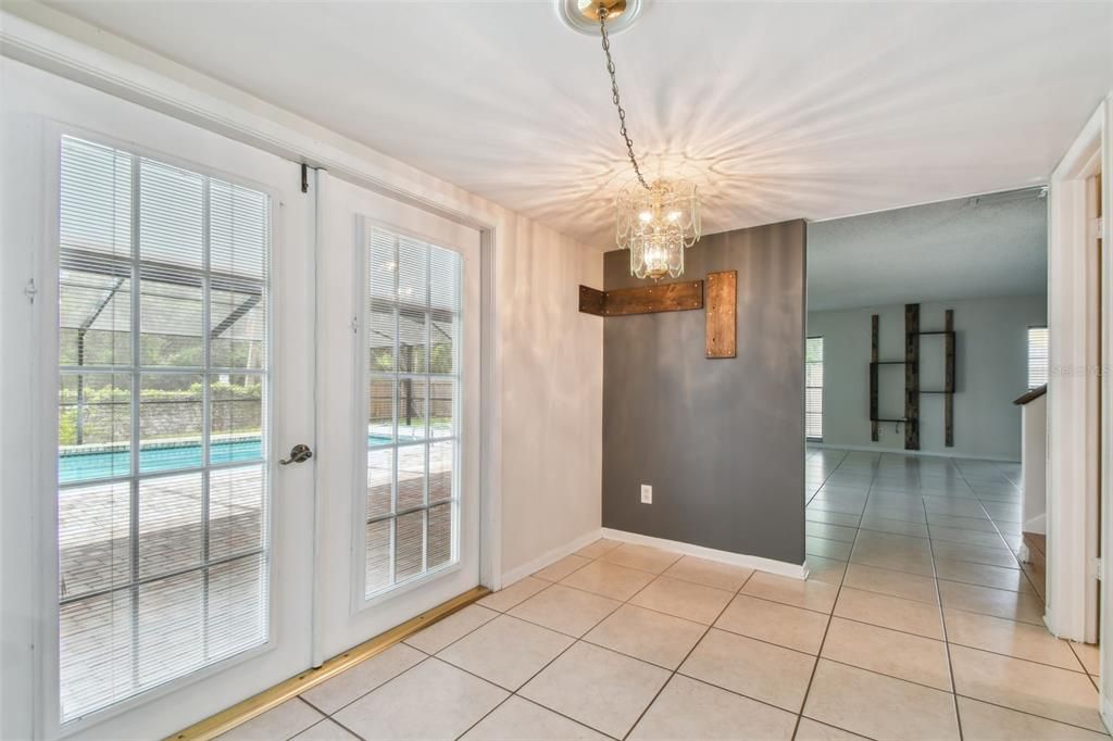 Chandelier, Empty room, Interior