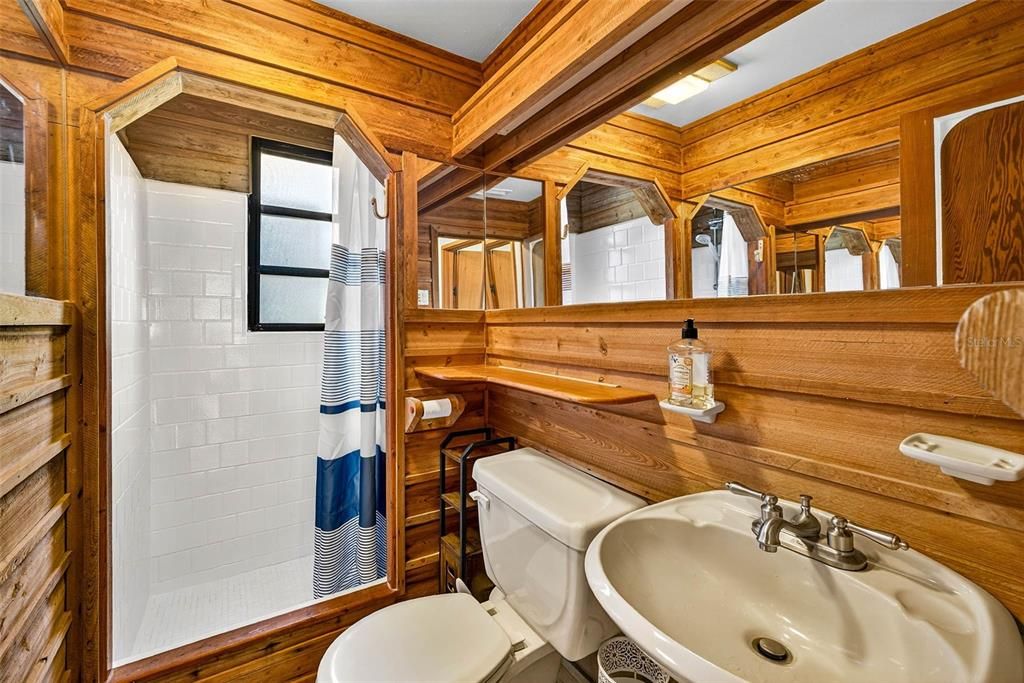 Bathroom, Interior, Wooden Walls