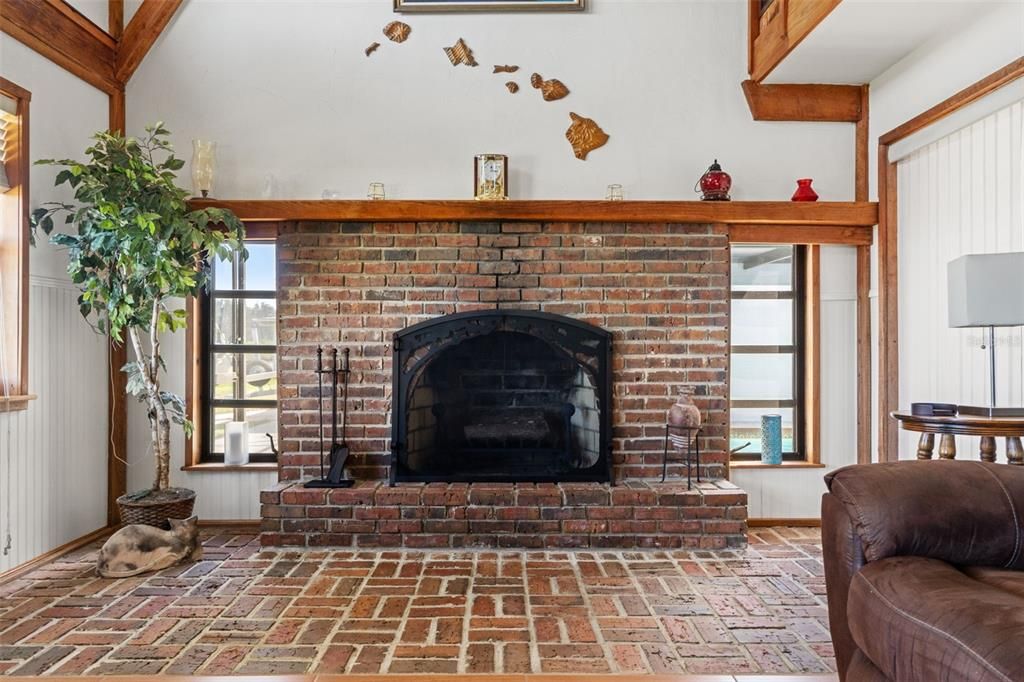 Fireplace, Interior, Stone Walls