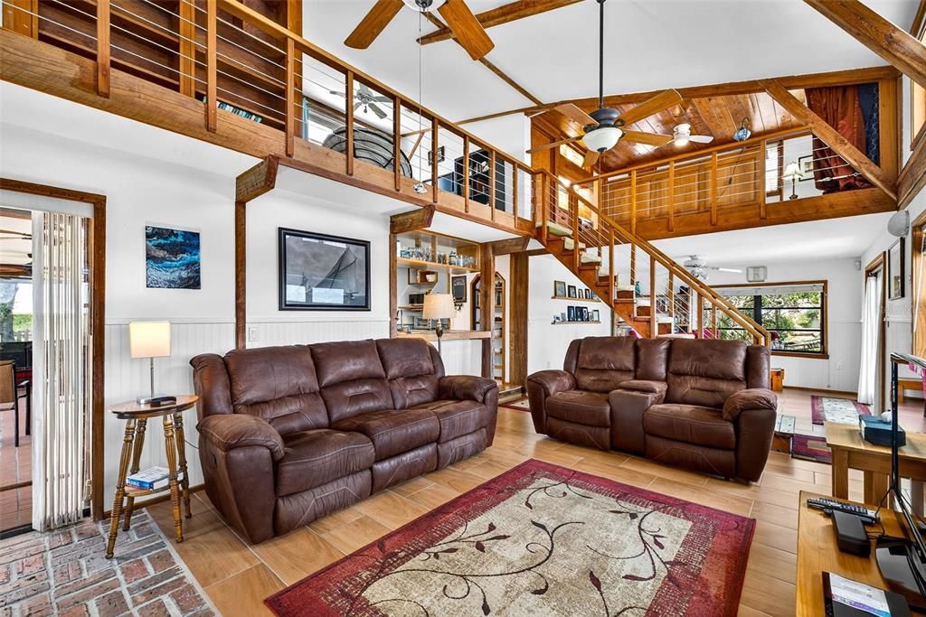 Interior, Living room, Wooden Beams, Wooden Ceilings, Wood Texture Flooring