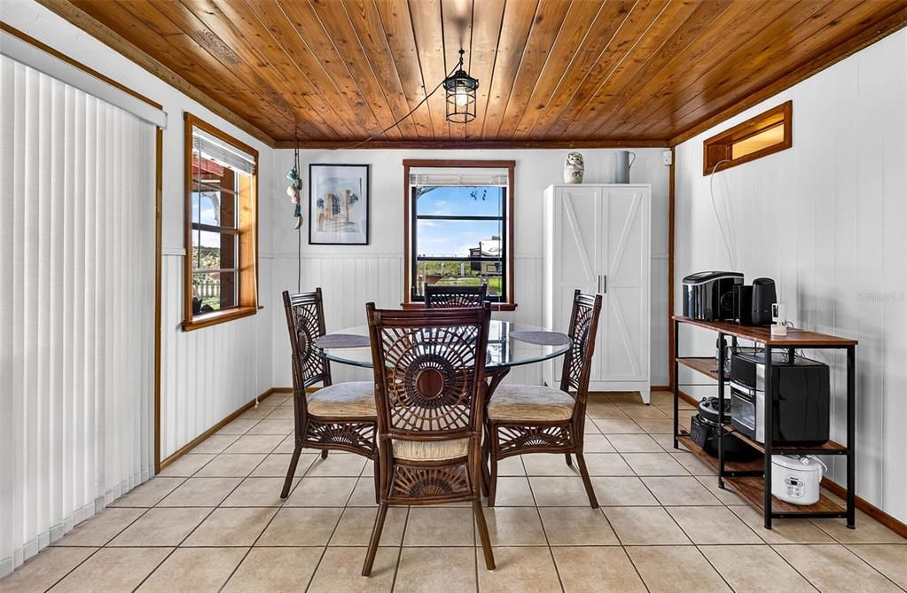 Dining room, Interior, Wooden Ceilings
