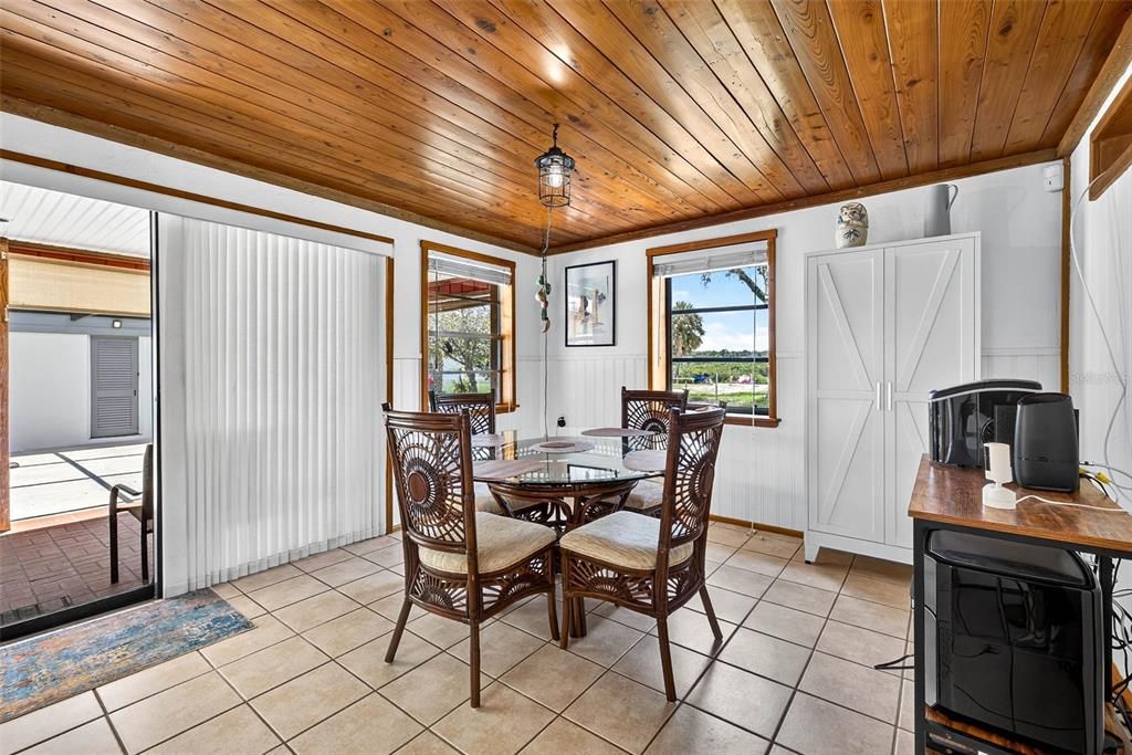 Dining room, Interior, Wooden Ceilings